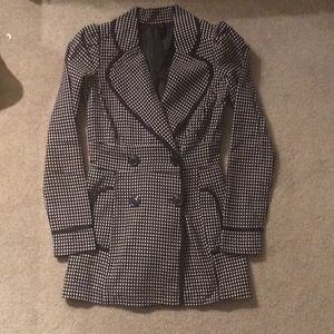 Polka dot trench coat